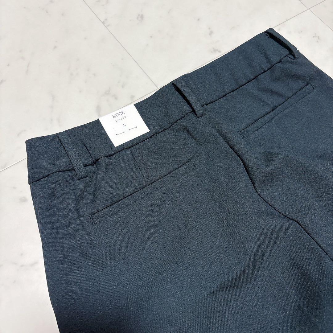 《美品》PLST パンツスーツセットアップ ノーカラー ブラック L パンツ新品