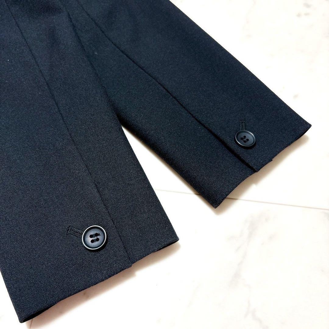 《美品》PLST パンツスーツセットアップ ノーカラー ブラック L パンツ新品