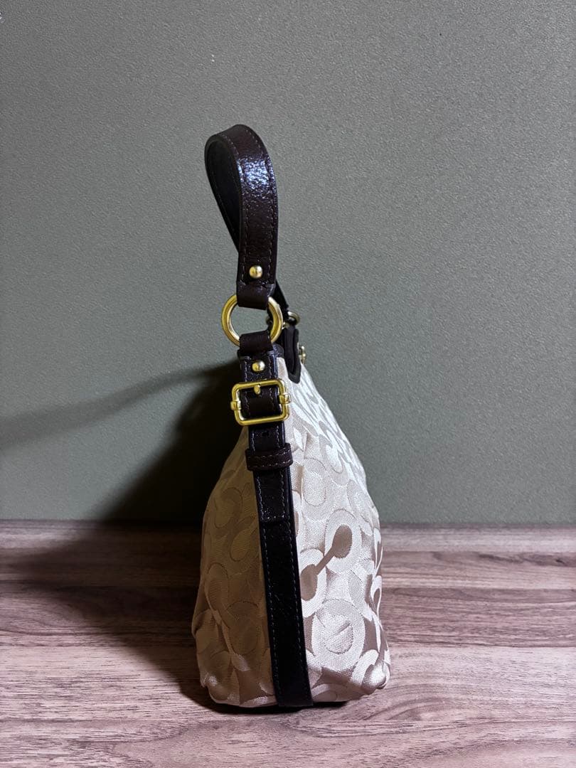 極美　コーチ　オプアート　アクセサリーポーチ　ミニバッグ　ワンショル