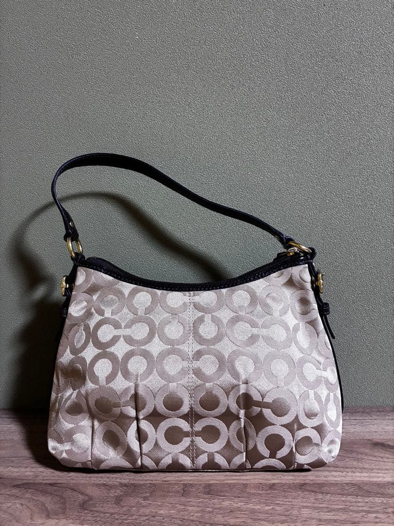 極美　コーチ　オプアート　アクセサリーポーチ　ミニバッグ　ワンショル