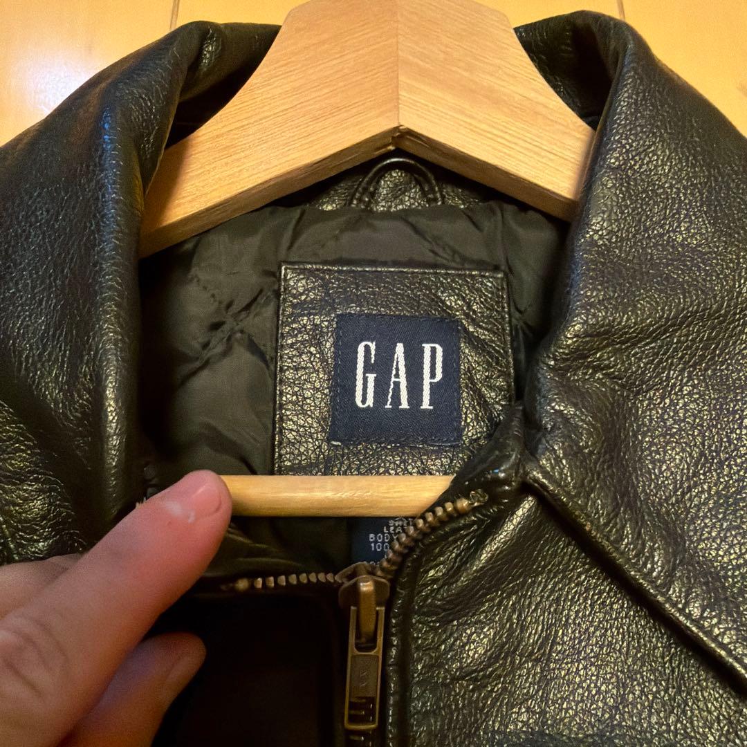 Old GAP 黒 フライト　レザージャケット