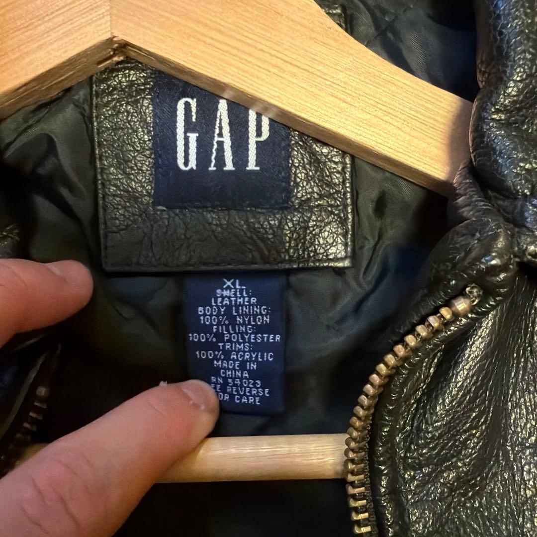 Old GAP 黒 フライト　レザージャケット