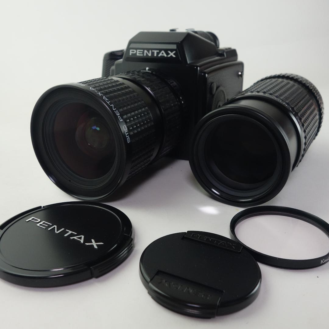 PENTAX 645 カメラ + 45-85mm ズーム + 200mm F4