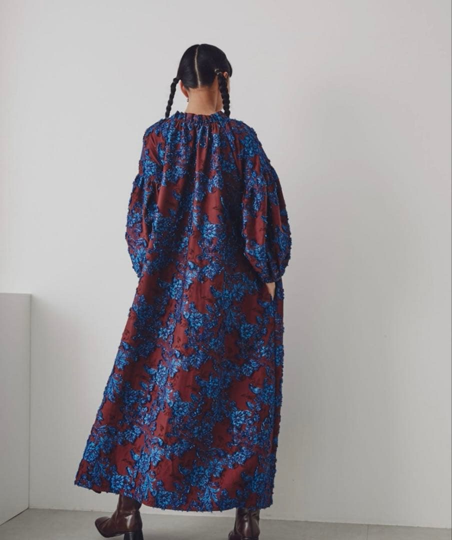 【mag.byc】ジャカードボリュームワンピース