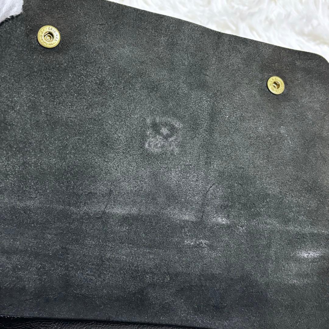 極美品 イルビゾンテ ボディバッグ レザー 黒