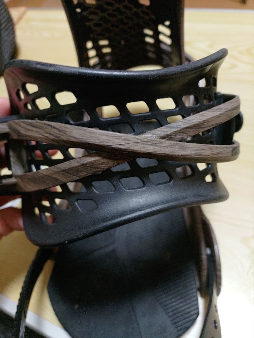 BURTON GENESIS EST 木目調　スノーボードビンディング