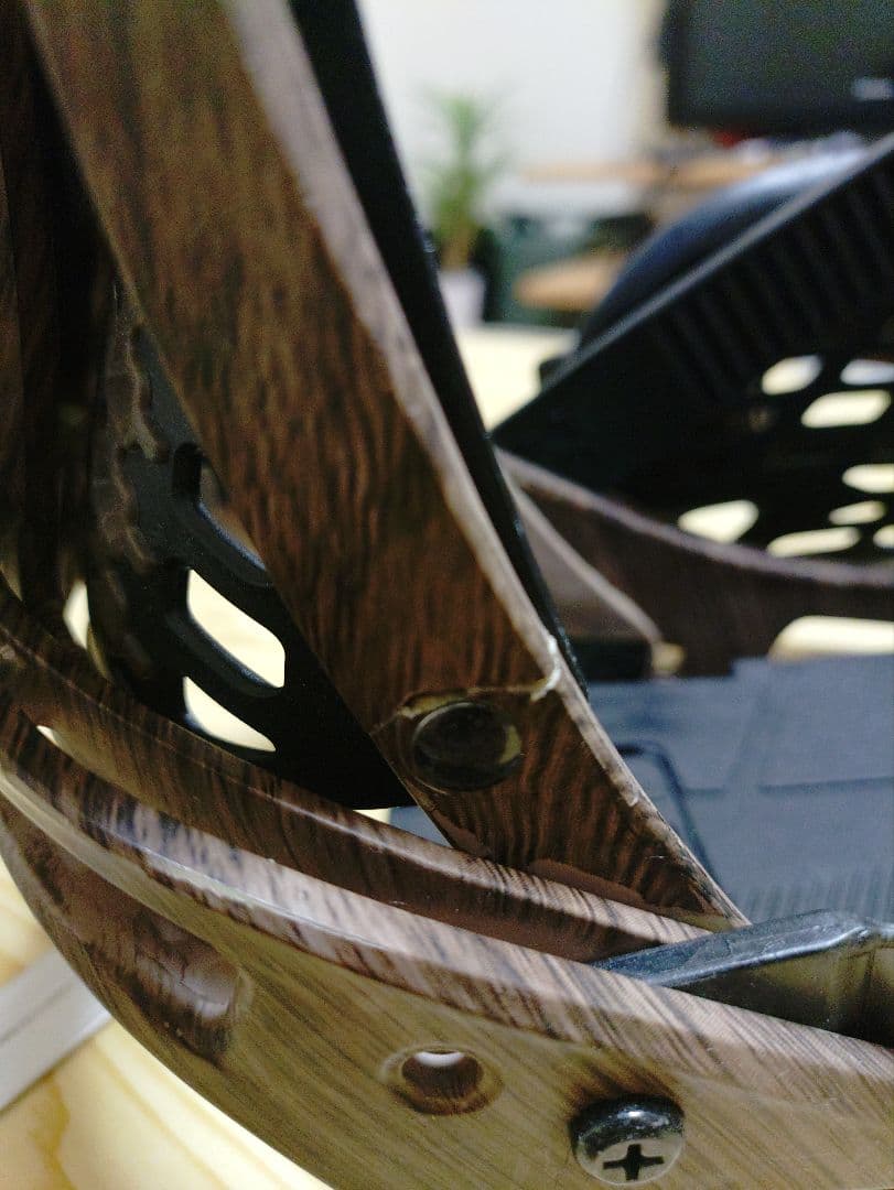 BURTON GENESIS EST 木目調　スノーボードビンディング