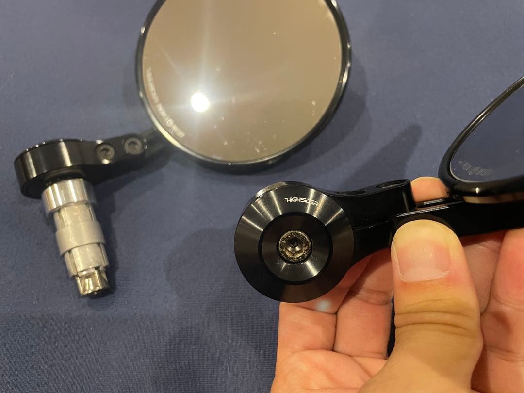 バーエンドミラー付HIGHSIDER ハイサイダー モンタナ2 ブラック 2個