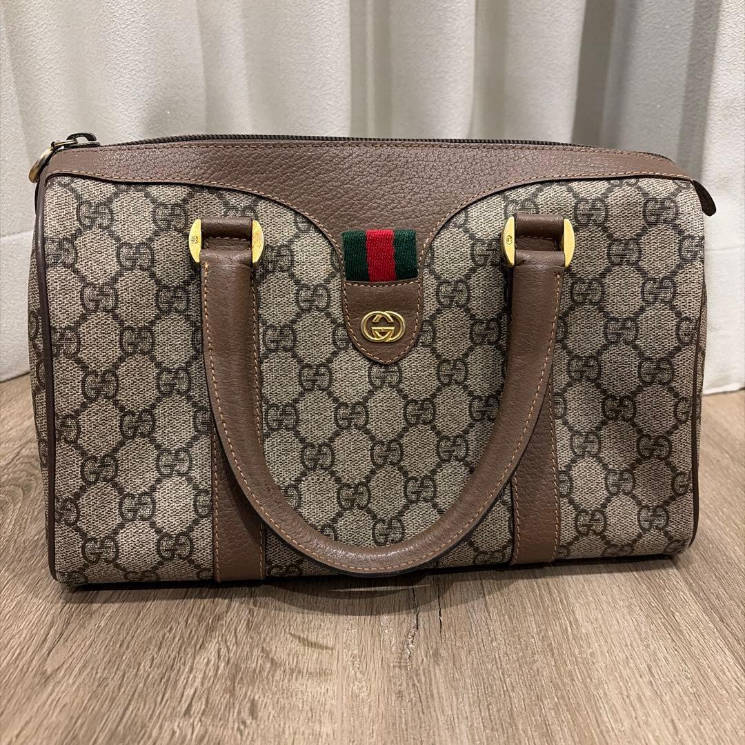 グッチ GUCCI シェリーライン オールドグッチ ミニボストン GGスプリーム