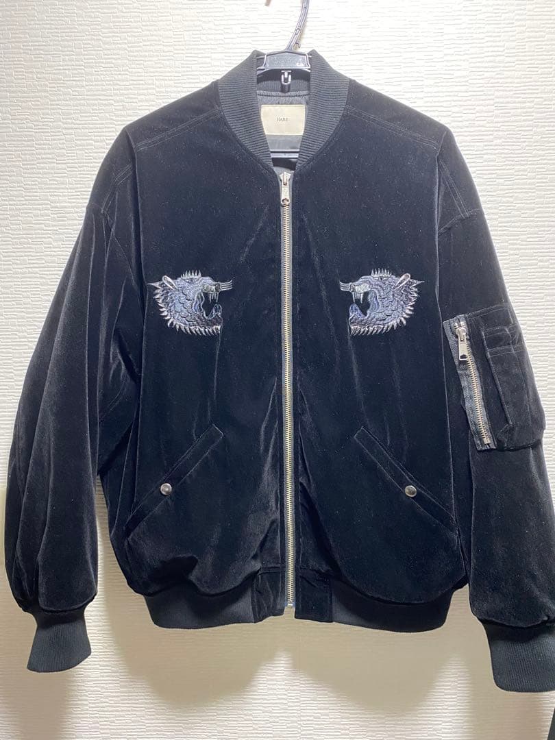 HARE×hxcyyd スーベニアブルゾン 虎 龍 刺繍 東洋 別珍