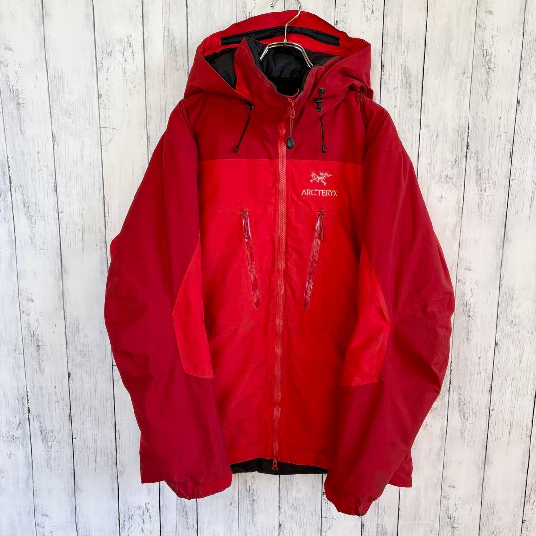 旧タグ アークテリクス FISSION SV プリマロフト 中綿ジャケット 赤