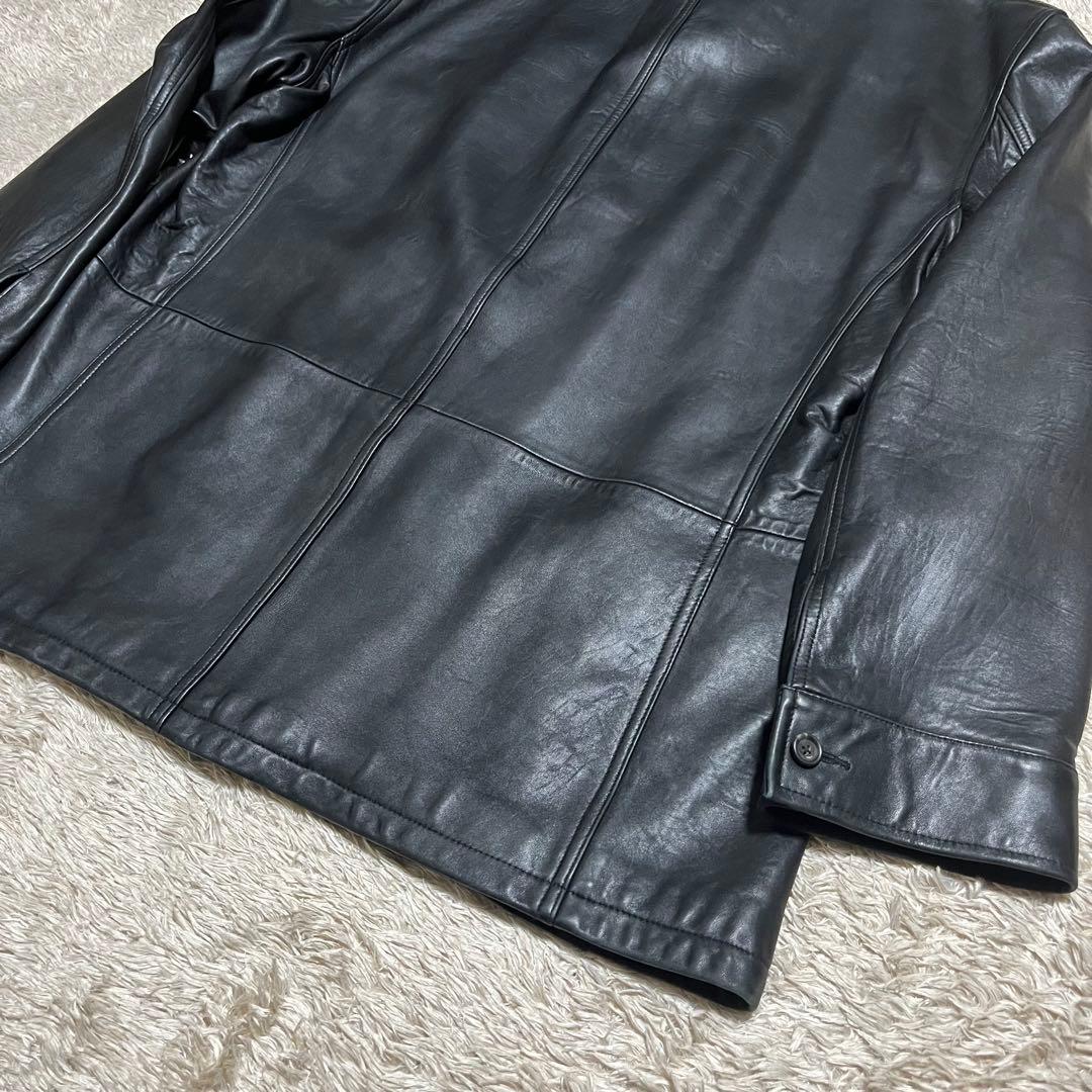 Polo by Ralph Lauren ブラックレザー カーコート XXL