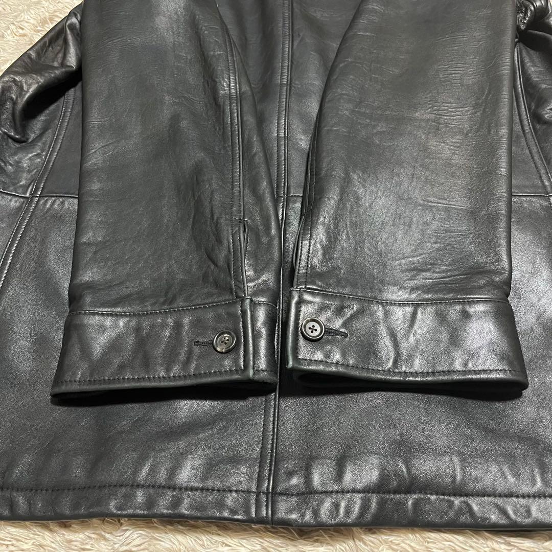 Polo by Ralph Lauren ブラックレザー カーコート XXL