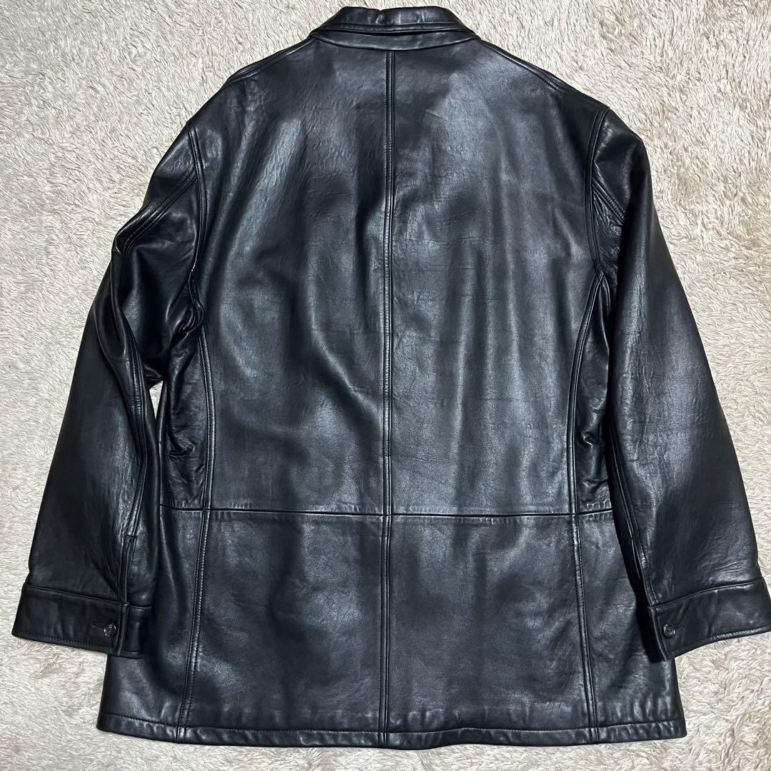 Polo by Ralph Lauren ブラックレザー カーコート XXL