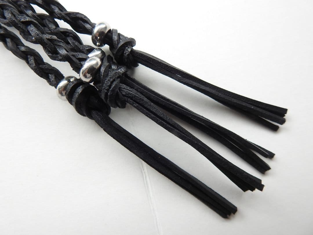 ⑥タッセルレザーフリンジしっぼキーホルダーキャリーヤマダ風