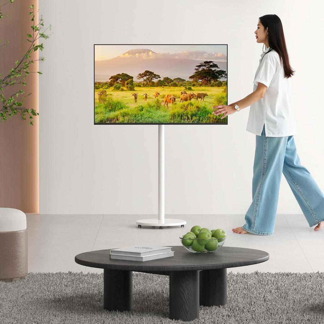 suptek テレビスタンド テレビ台 壁寄せ tvスタンド白 ML1332BW