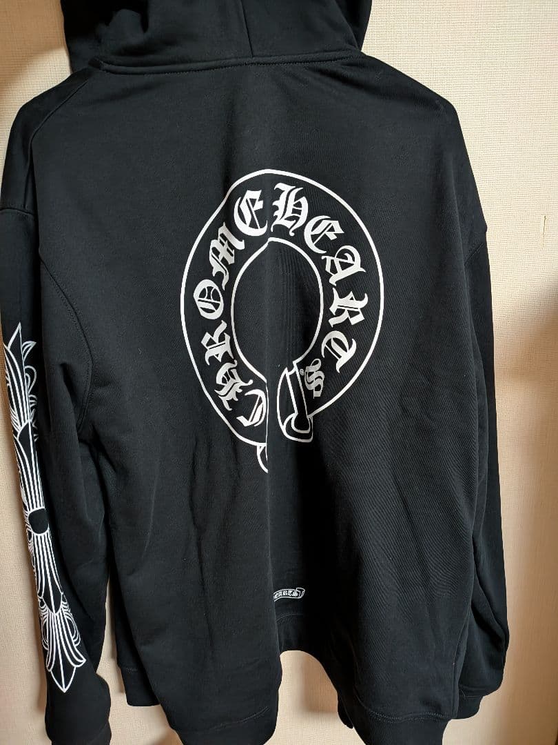 Chrome Hearts 黒 ジップアップパーカー