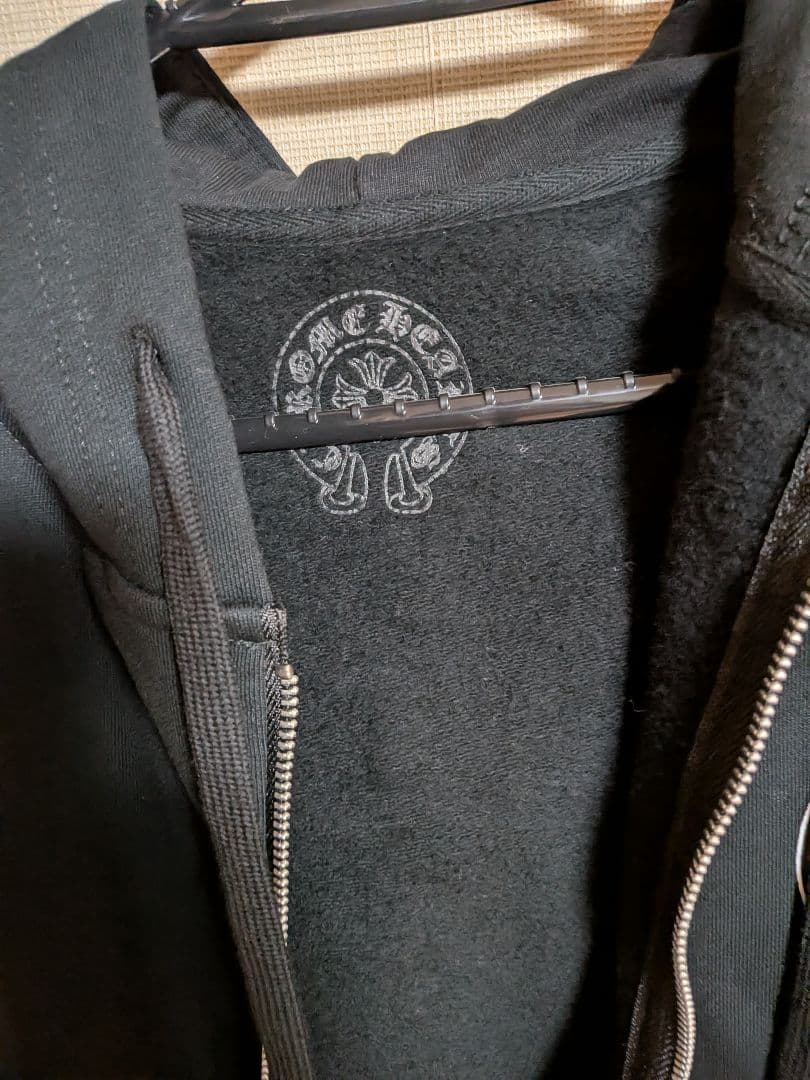 Chrome Hearts 黒 ジップアップパーカー