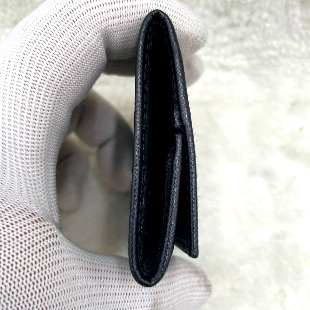 美品 PRADA プラダ ケース 三角ロゴ サフィアーノ レザー ブラック