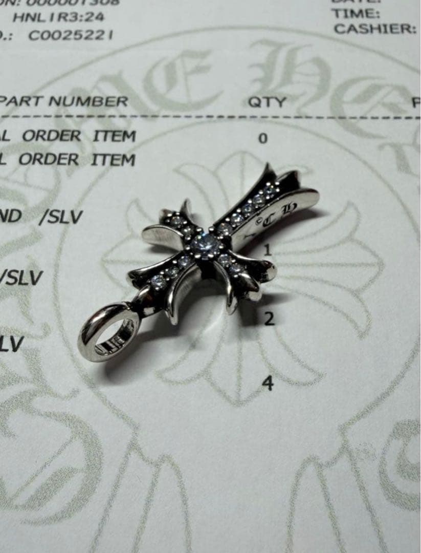 ま*ゃ様 クロムハーツ　タイニーファット　チャーム　ペンダント　天然パヴェ　イン