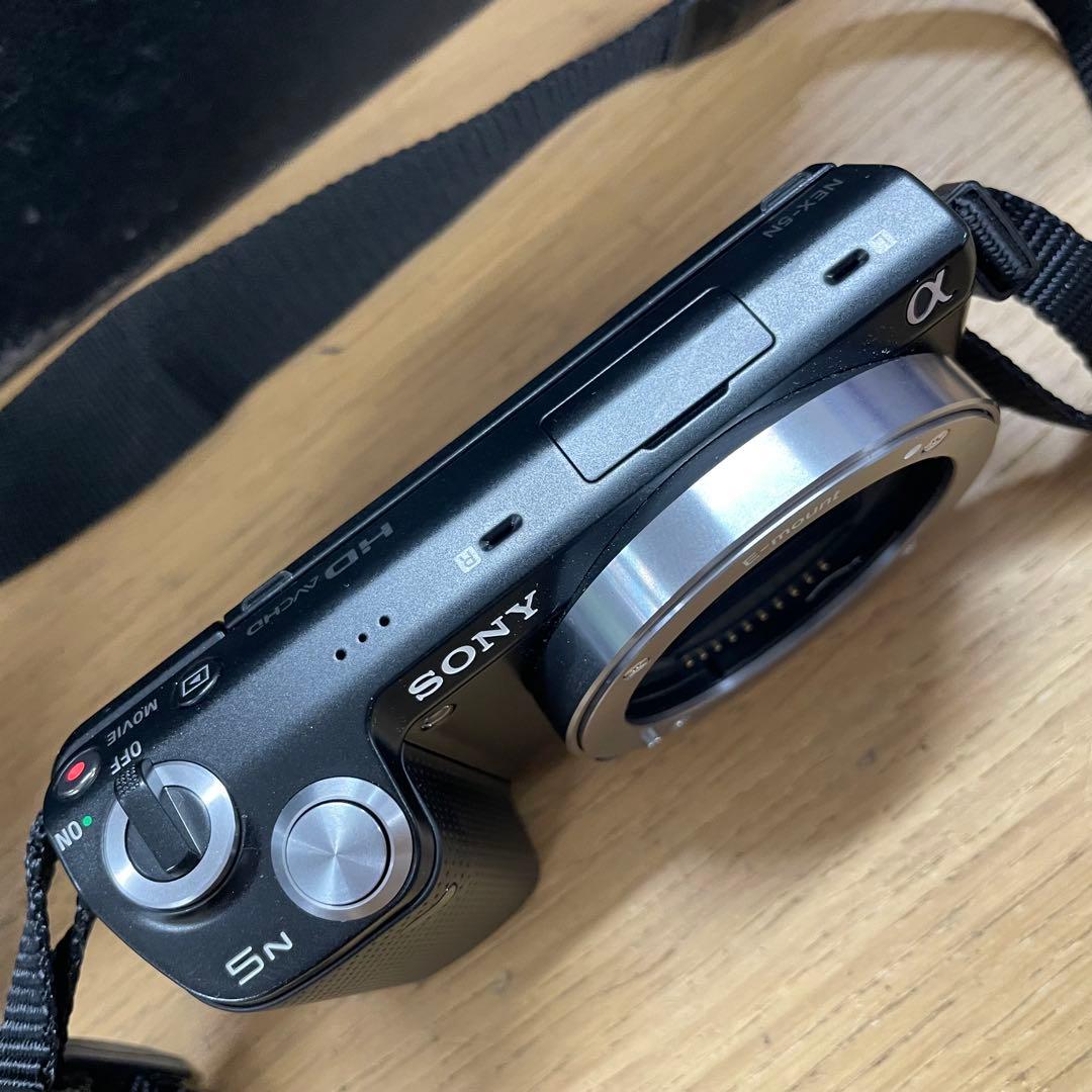 動作品 SONY NEX-5N 18-55mm ミラーレス一眼 ストロボ付き