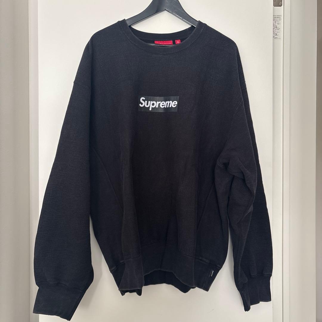 supreme washed box logo XL ブラック