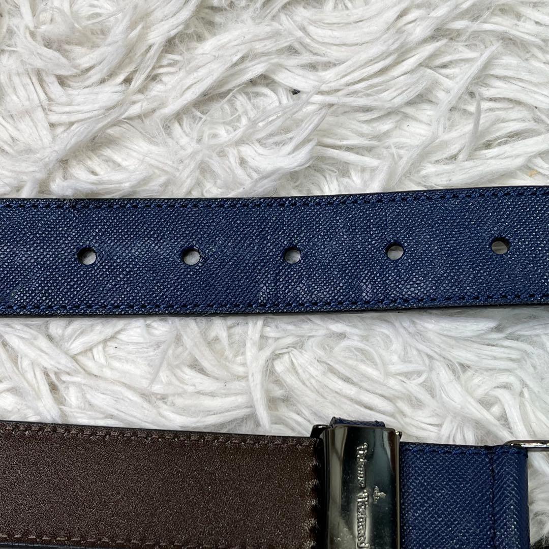 美品✨ヴィヴィアンウエストウッド　オーブロゴ　ベルト　レザー　ネイビー