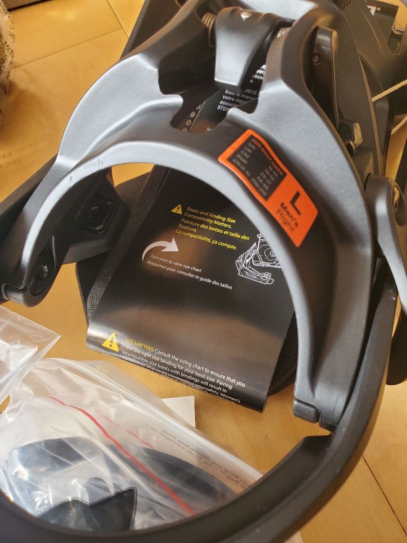 メンズ　バートン ステップオン スプリット バインディング　ブラック　L