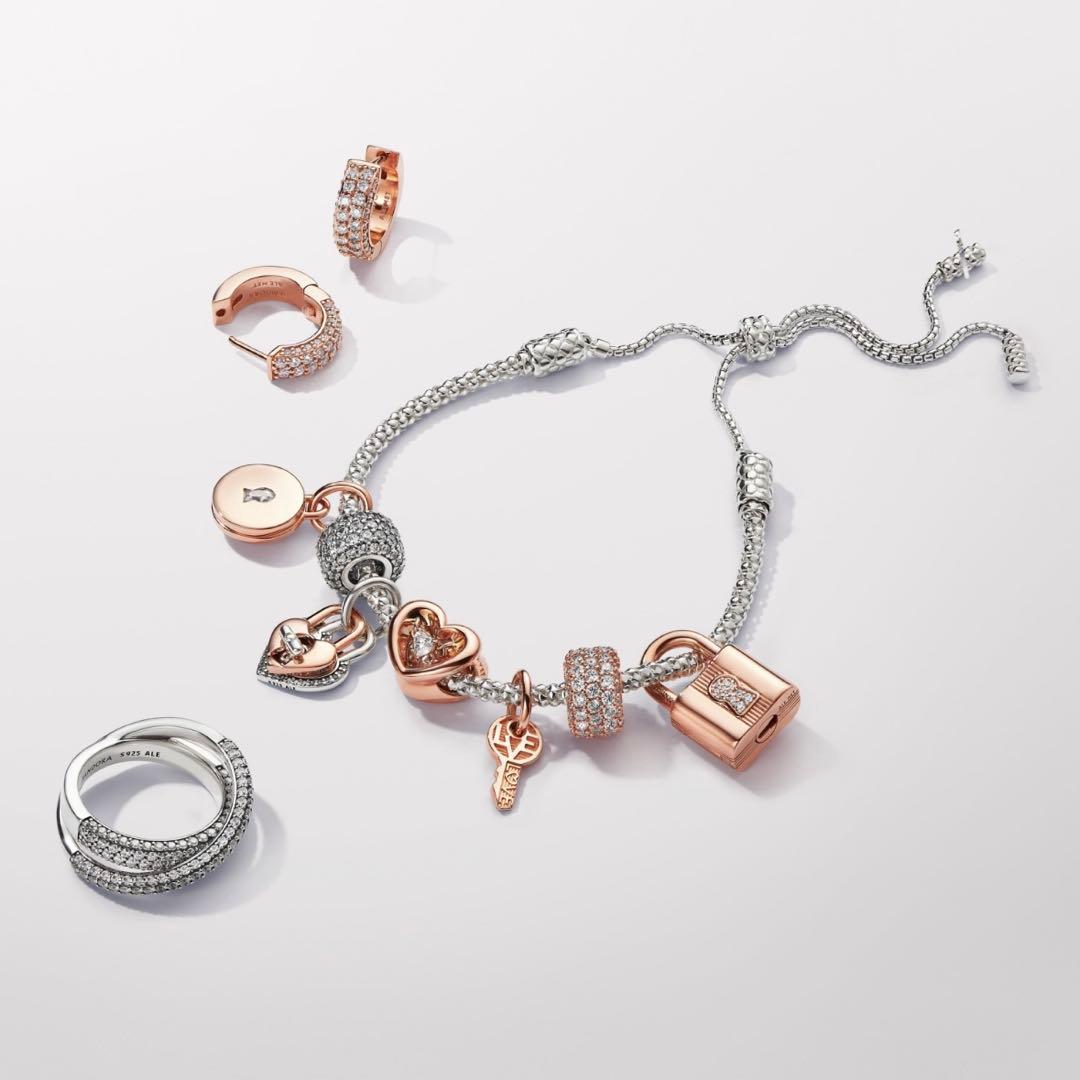 Pandora Moments スタデッド チェーン スライダー ブレスレット