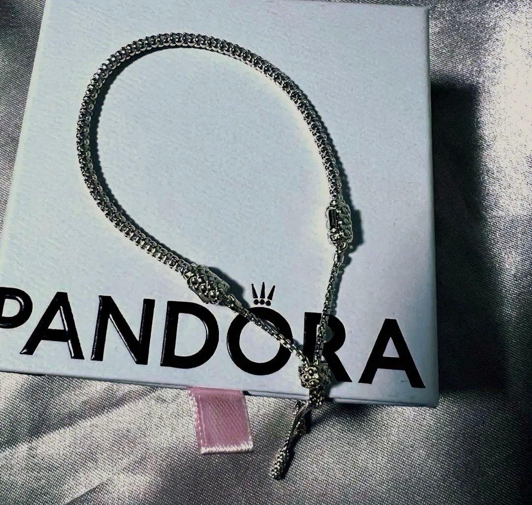Pandora Moments スタデッド チェーン スライダー ブレスレット