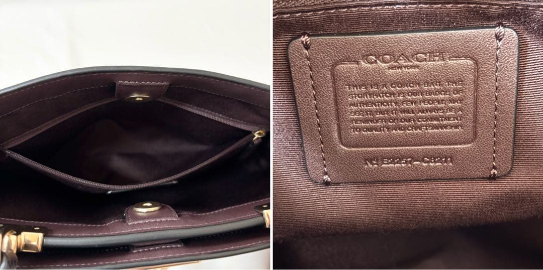 未使用級✨COACH コーチ・2wayバッグ レザー ターンロック ブラック