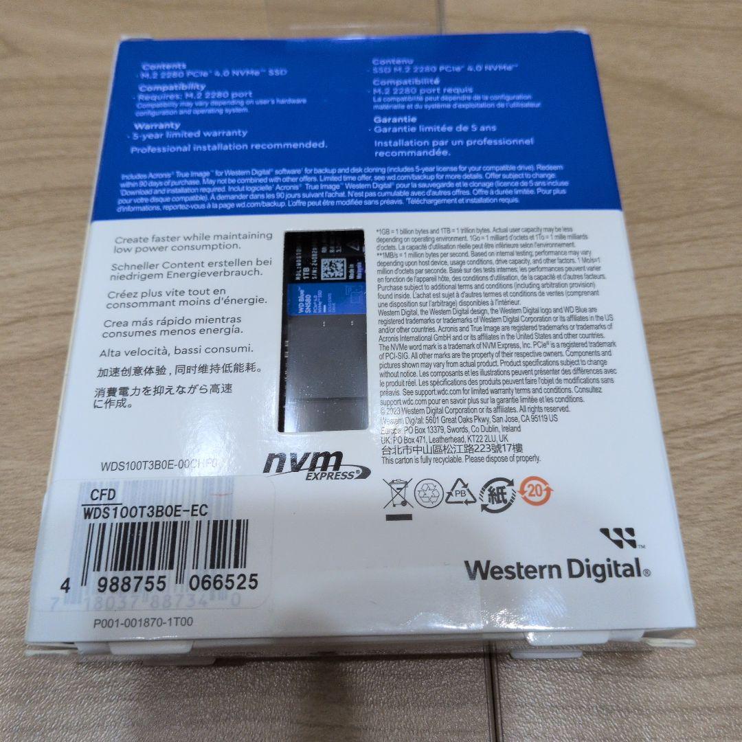 内蔵型SSD WD Blue SN580 1TB NVMe SSD