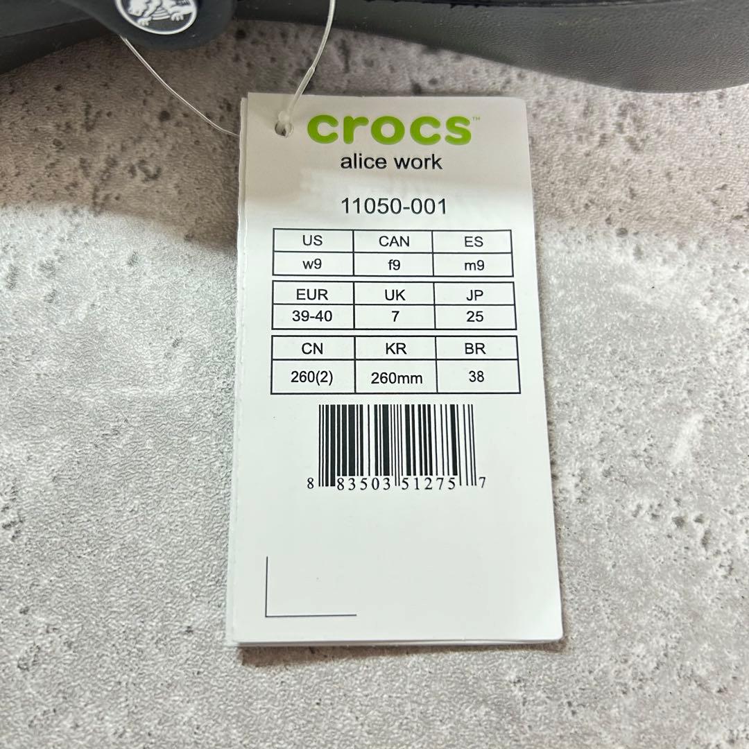 【タグ付き新品】クロックス アリスワーク 黒 W9 25.0 メリージェーン