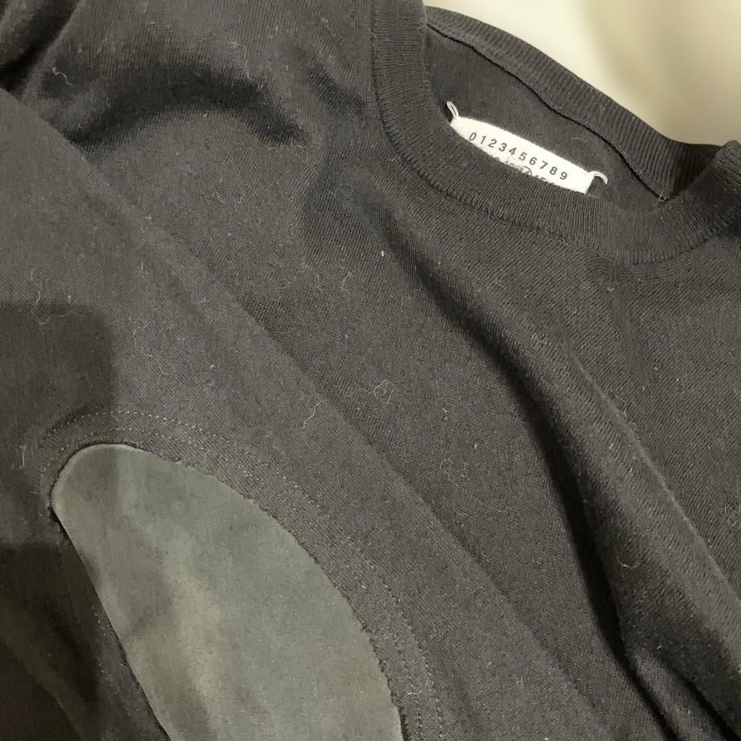 ブラック クルーネック ニットセーター マルジェラ