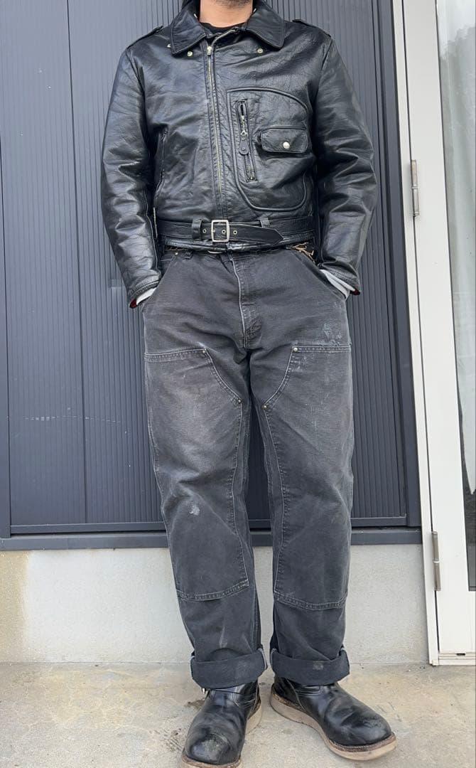 美品50s HERCULES ダブルライダースジャケット ホースハイド 42相当