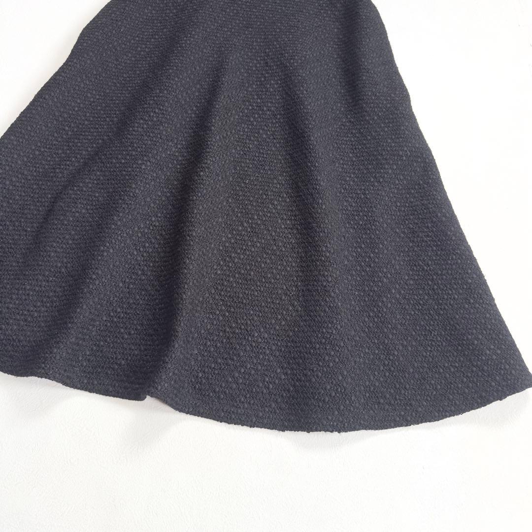 23AW 洗える　TOCCAシャーベットツイードドレス　黒 卒業式 入学式