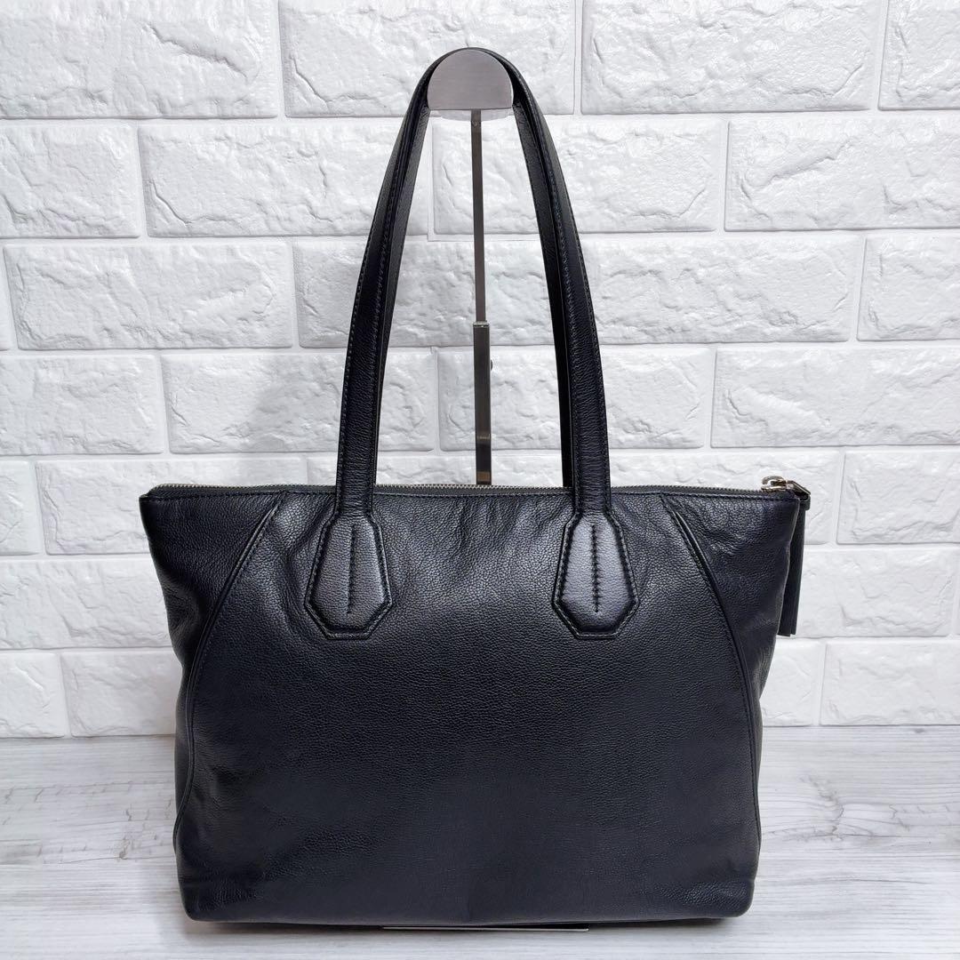 BALLY トートバッグ レザー 黒 シボ革 A4 肩掛 ゴールド 通勤 スーツ