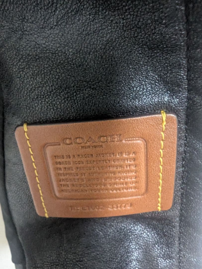 COACH ブラック レザー シングルライダース