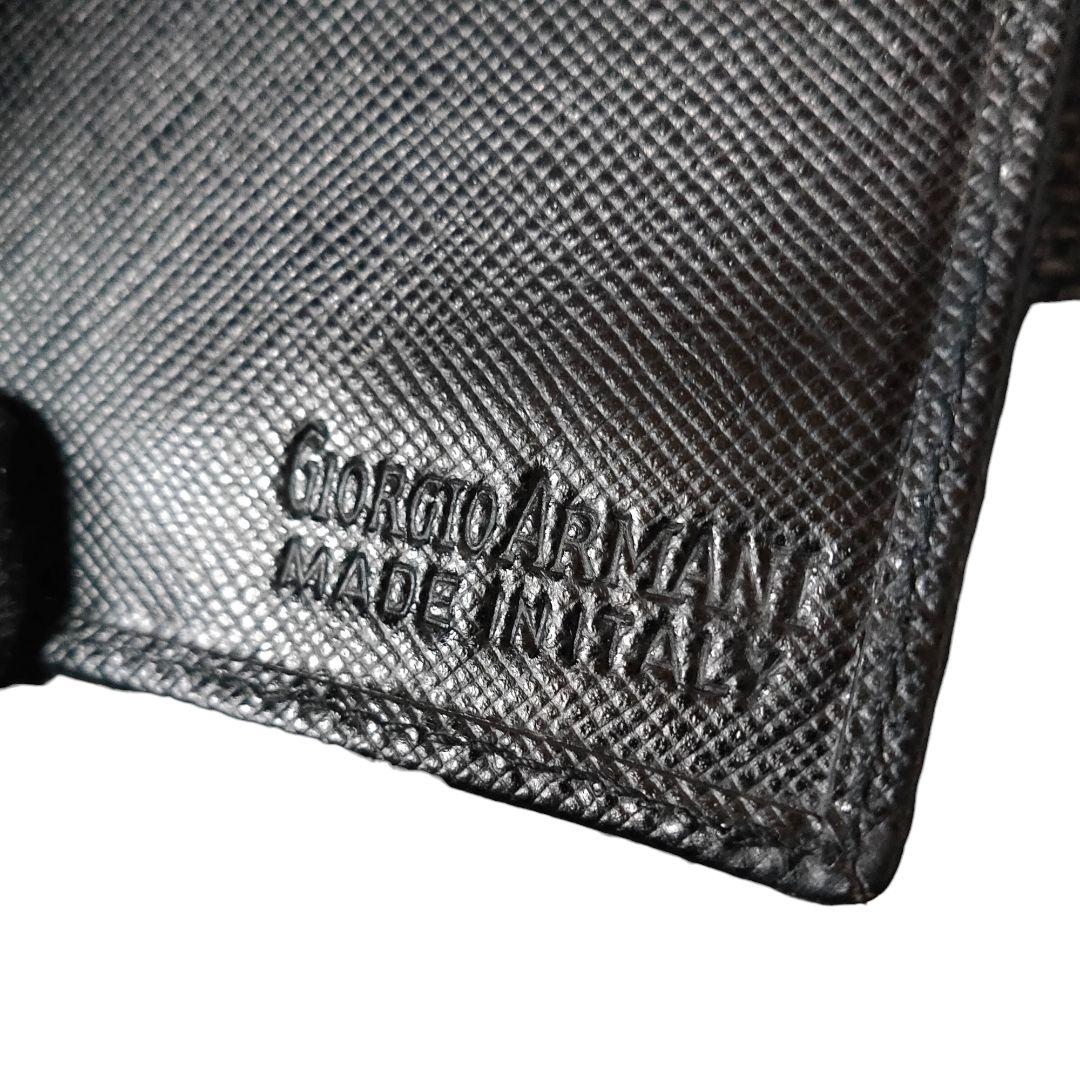 Giorgio Armani アルマーニ マネークリップ レザー 黒 箱付き