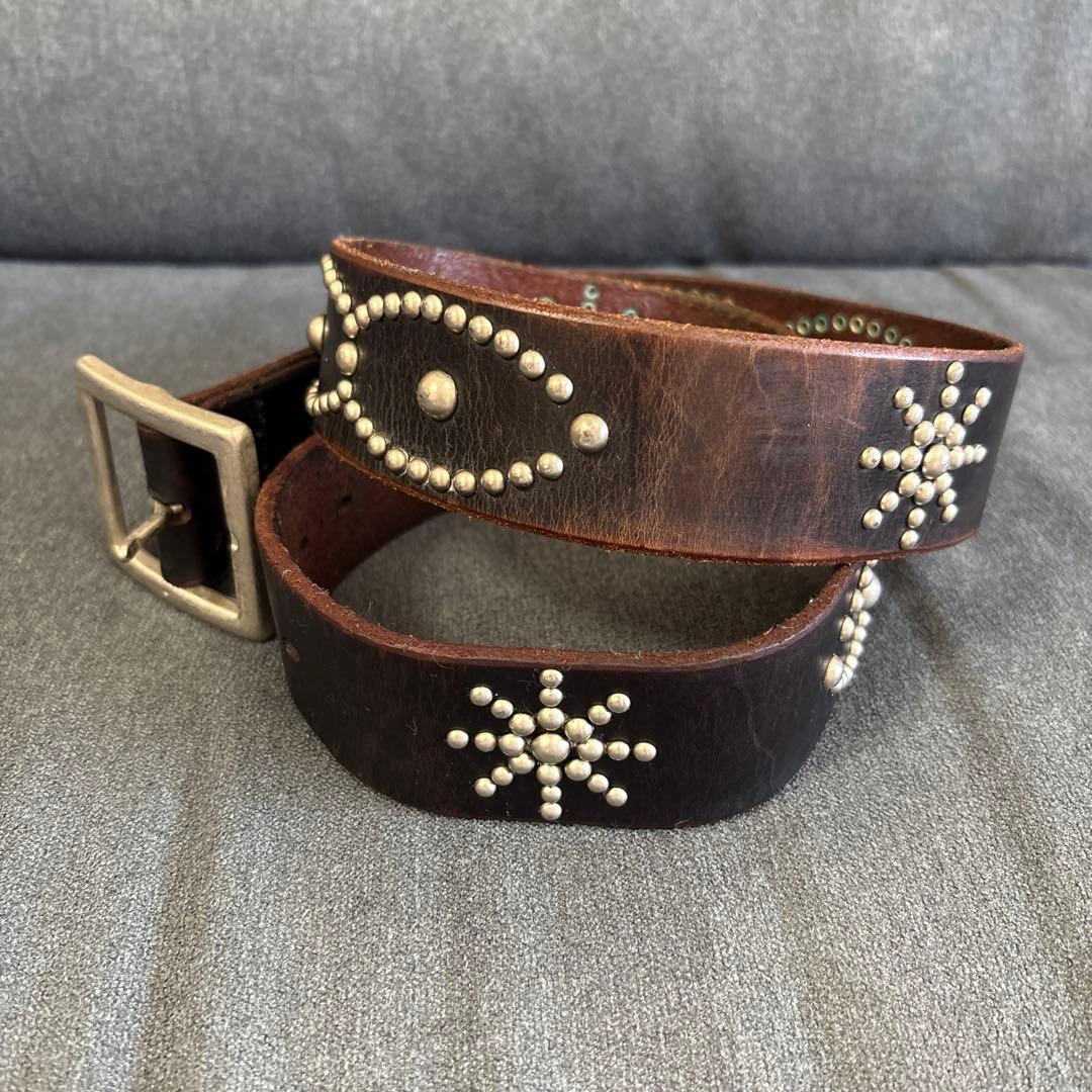 HTC風 レザー スタッズ ベルト