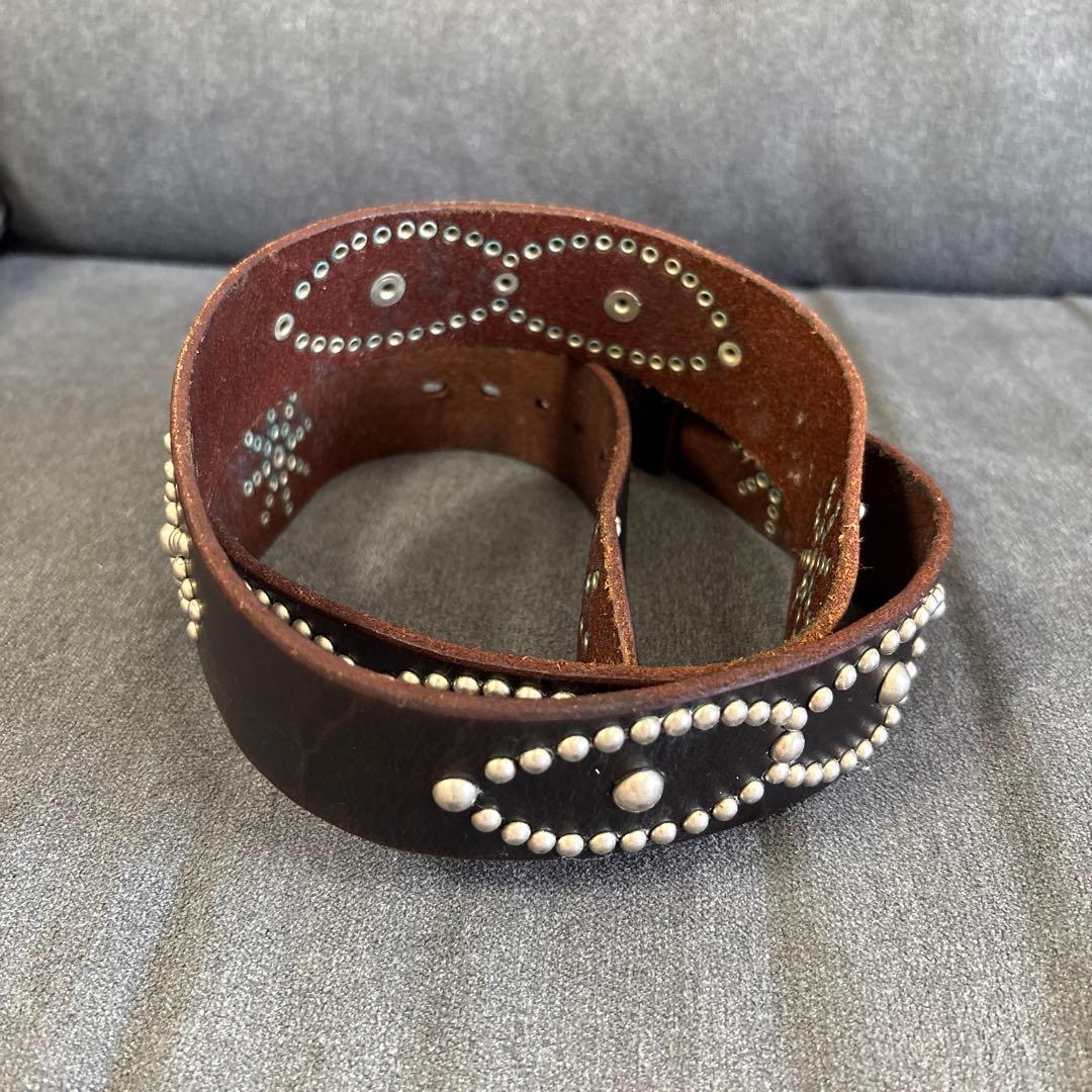 HTC風 レザー スタッズ ベルト
