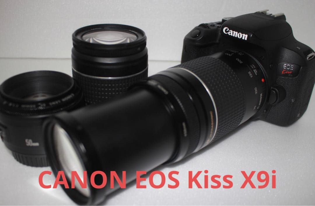 極上品☆canon kiss x9i 標準&望遠&単焦点トリプルレンズセット