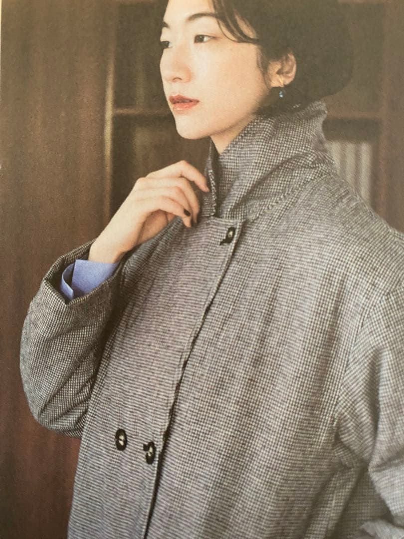 el：ment ×山本祐布子　中わた入りジャケットコート ギンガムチェック