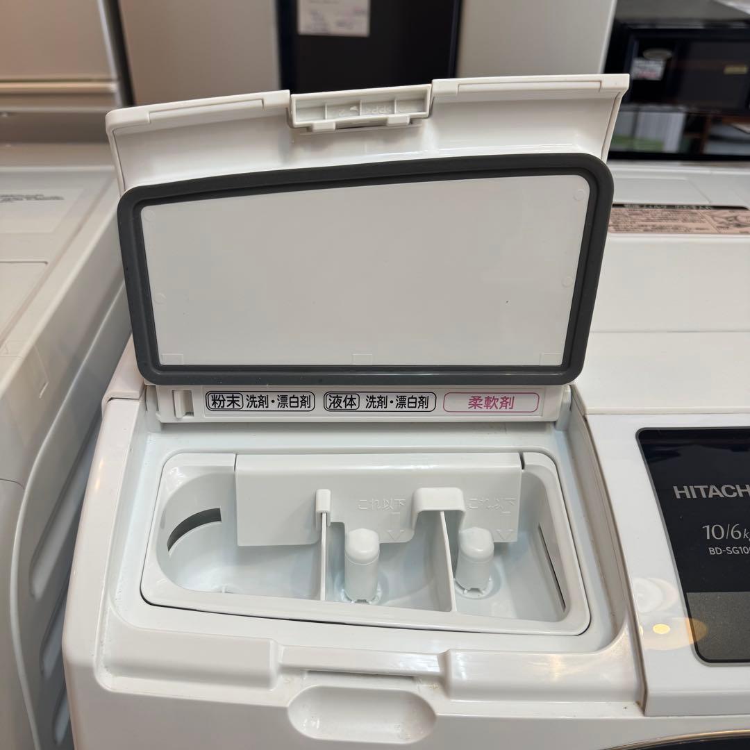 334＊■日立電気選択乾燥機　BD-SG100BL　2018年製　ドラム式　中古