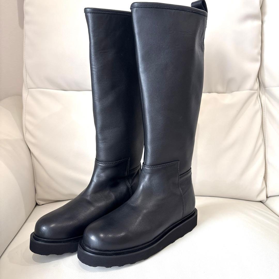 CAMINANDO ライディング ロングブーツ　ブラック　本革 サイズ7