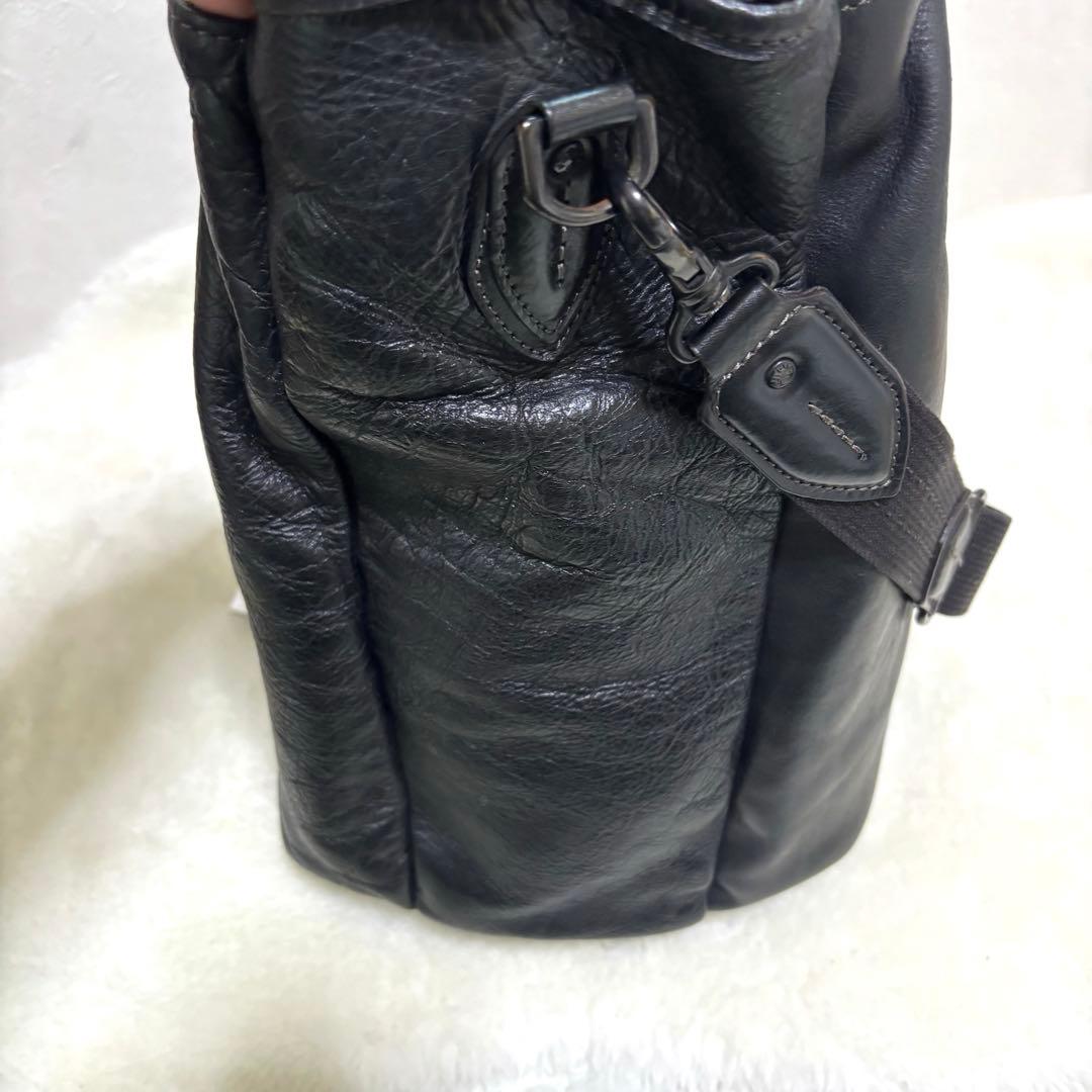 【希少】アニアリ　トートバッグ　ビジネスバッグ　レザー　ブラック　大容量