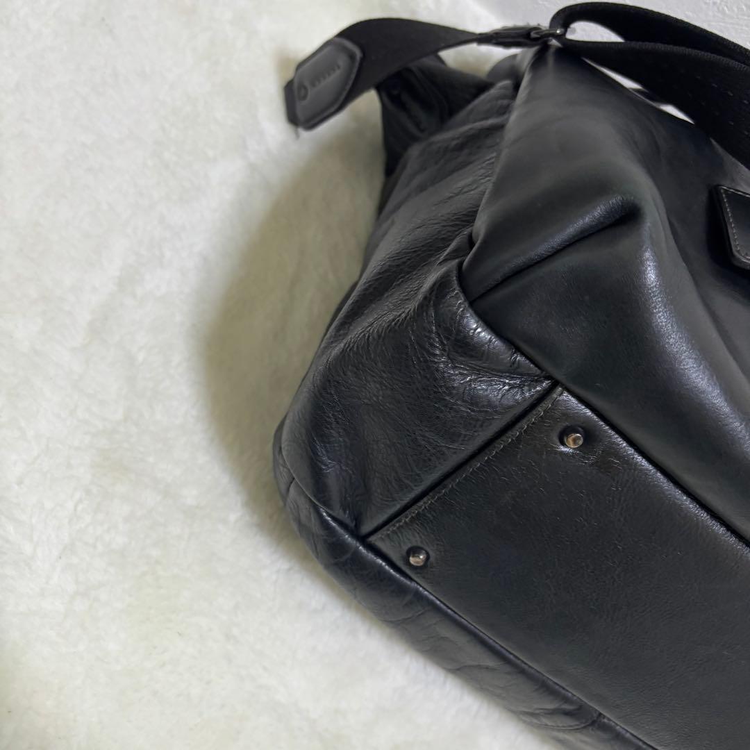 【希少】アニアリ　トートバッグ　ビジネスバッグ　レザー　ブラック　大容量