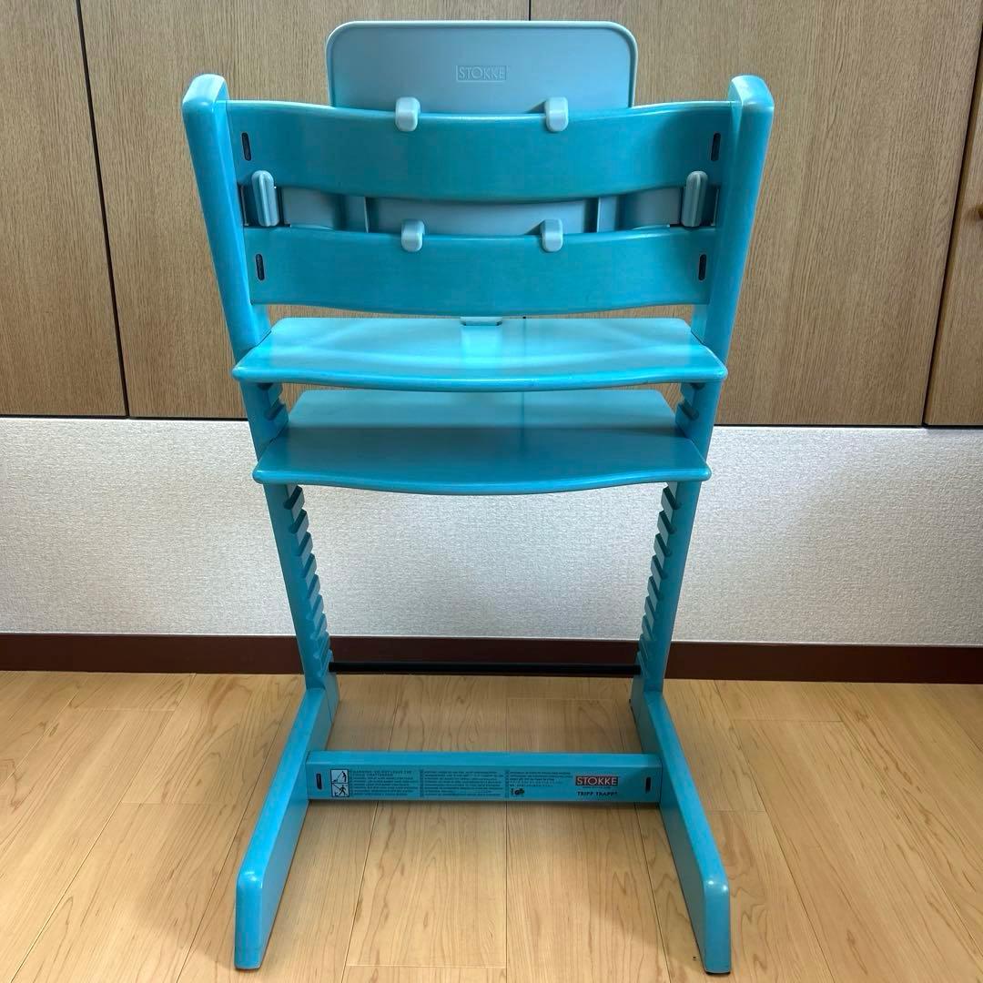 【美品】STOKKE TRIPP TRAPP ターコイズブルー S/N4〜