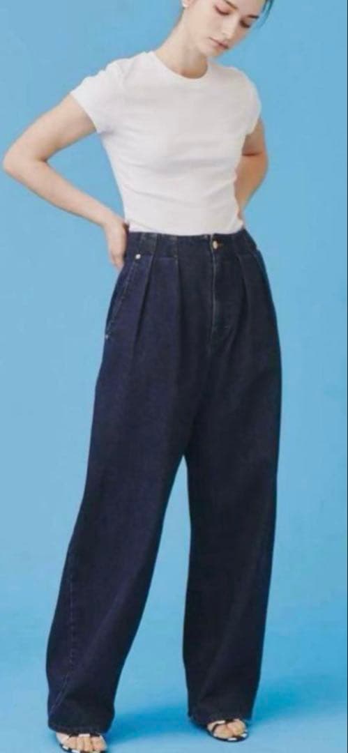 辻元舞 I'm in バックベルトワイドジーンズ