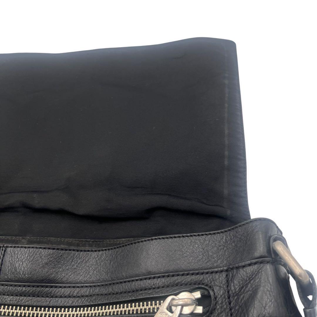 コーチ メンズ ショルダーバッグ チャールズ レザー スリム メッセンジャー